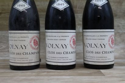 3 Bouteilles de VOLNAY 1949, CLOS DES CHAMPANS,...