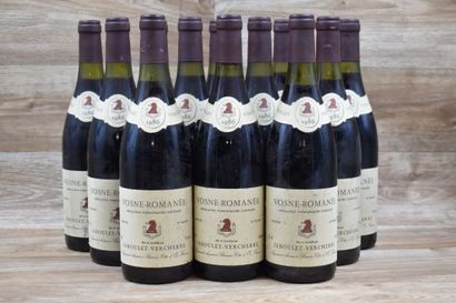 12 bouteilles de VOSNE-ROMANEE 1986, Jaboulet...