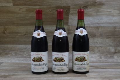 3 bouteilles de Châteauneuf-du-Pape 1962
Réunion...