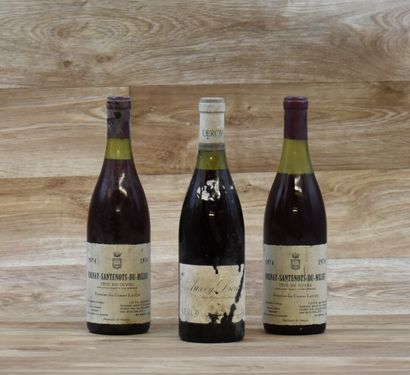 Lot de 3 Bouteille dont : 2 VOLNAY-SANTENOTS-DU-MILIEU...