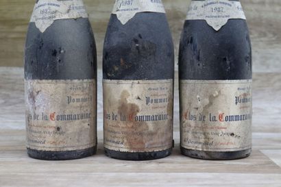 3 Bouteille de POMMARD 1937, CLOS DE LA COMMARAINE,...