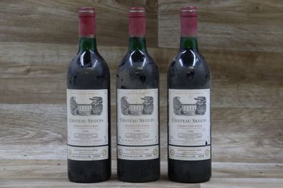3 bouteilles de CHATEAU SEGUIN 1996.