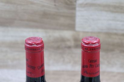 2 Bouteilles de PAUILLAC 1990, CHATEAU GRAND-PUY-LACOSTE,...