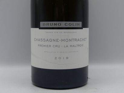 Réunion de 2 bouteilles Chassagne Montrachet...