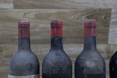 6 bouteilles de CHATEAU CLINET 1929 1er Cru,...