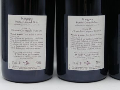 Réunion de 7 bouteilles Hautes Cotes de Beaune...