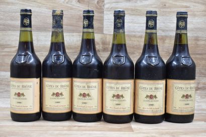 COTES DU RHONE 1989 
6 bouteilles de COTES...
