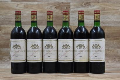 6 bouteilles de CHATEAU LAROSE MASCARD 1978....