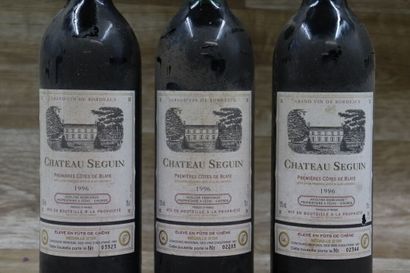 3 bouteilles de CHATEAU SEGUIN 1996.
