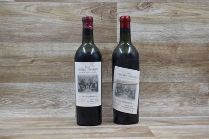 2 bouteilles de CHATEAU TROTANOY 1943, pomerol....