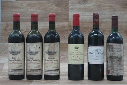 6 bouteilles de vin rouge de Bordeaux:



3...