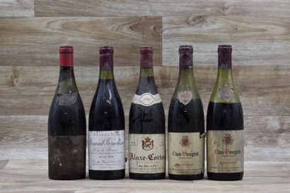 Lot panaché de 5 bouteilles de BOURGOGNE...