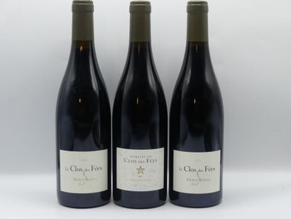 Réunion de 3 bouteilles Cotes du Roussillon...