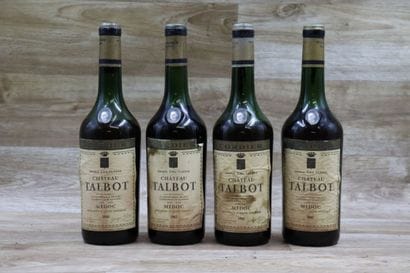 4 bouteilles de Chateau Talbot,1962, Georges...