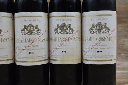 6 bouteilles de CHATEAU LAROSE MASCARD 1978....