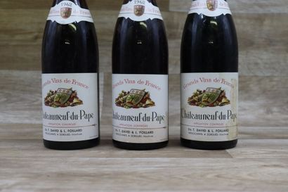 3 bouteilles de Châteauneuf-du-Pape 1962
Réunion...