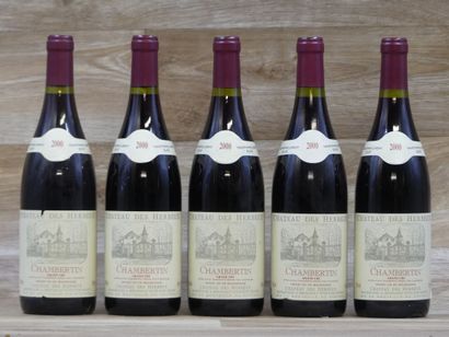 5 Bouteilles de CHAMBERTINS 2000, CHATEAU...