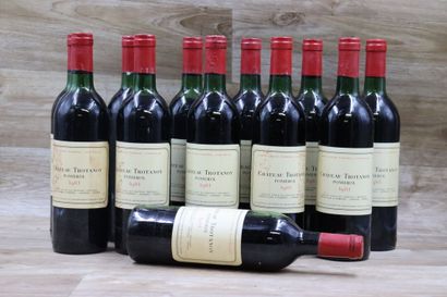 12 Bouteilles de POMEROL 1981, CHATEAU TROTANOY,...