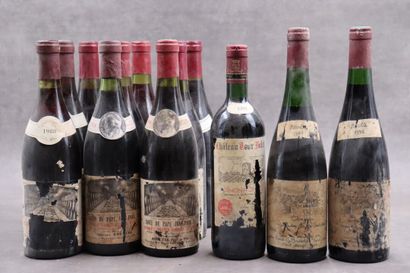 Réunion de 12 bouteilles. 9 bouteilles CUVEE...