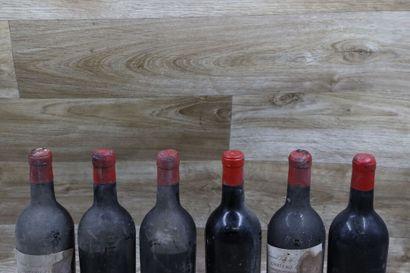 6 bouteilles de CHATEAU CLINET 1929 1er Cru,...