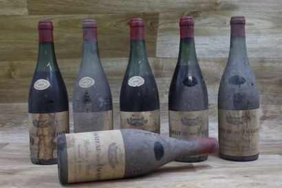 6 bouteilles de MOULIN A VENT 1937 , Château...