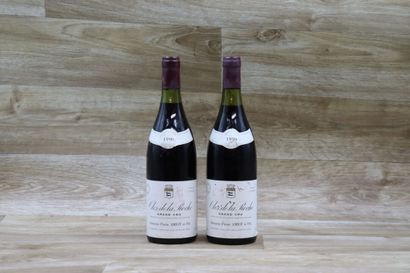 2 Bouteilles de CLOS DE LA ROCHE 1990, GRAND...