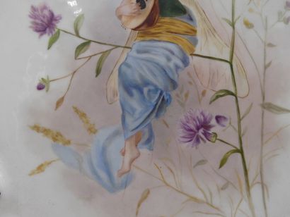 JPL Limoges France. Paire de plats en porcelaine...