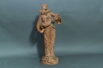 Importante statue en terre cuite à l'effigie...