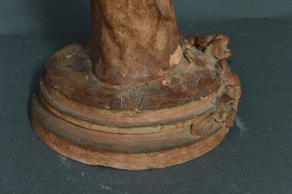 Importante statue en terre cuite à l'effigie...