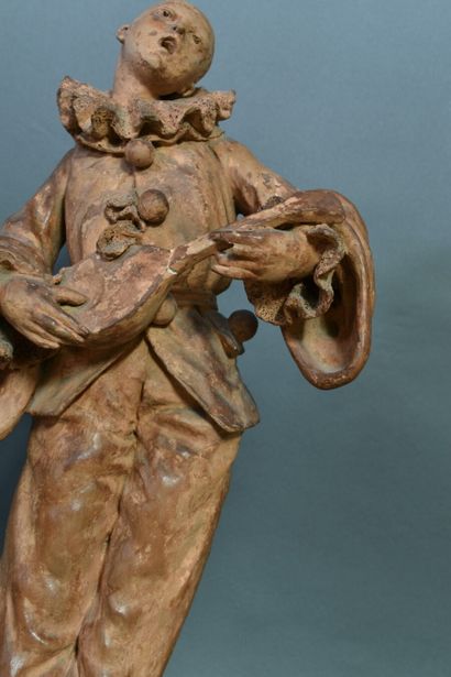 Importante statue en terre cuite à l'effigie...