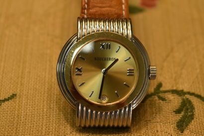 BOUCHERON. Ladies' watch in steel, quartz...
