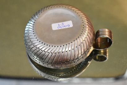 Silver wine tasting vessel with gadrooned...
