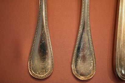 CHRISTOFLE. Perles model. Silver plated metal...