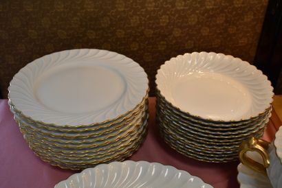 HAVILAND LIMOGES. White twisted porcelain...