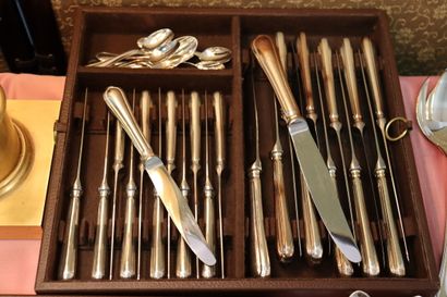 CHRISTOFLE. Spatours model. Service in silver...