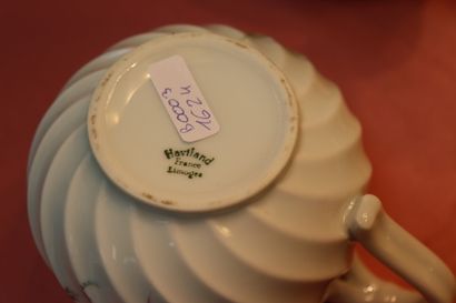 HAVILAND Limoges. Coffee set in twisted porcelain...