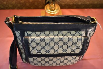 GUCCI. Shoulder bag in coated canvas and...