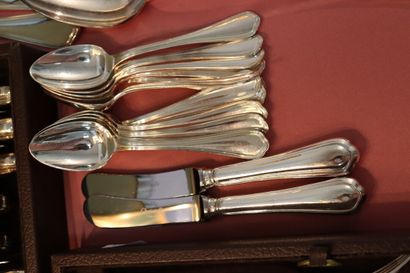 CHRISTOFLE. Spatours model. Service in silver...