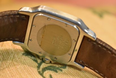 CARTIER. Santos square model. Men's watch...