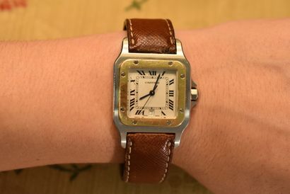 CARTIER. Santos square model. Men's watch...