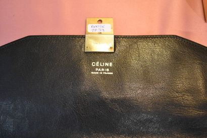 CELINE. A set of brown leather and canvas...