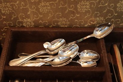 CHRISTOFLE. Spatours model. Service in silver...
