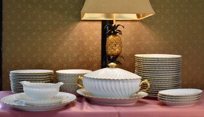 HAVILAND LIMOGES. White twisted porcelain...