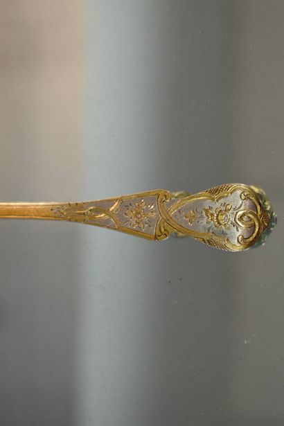 Set of twelve vermeil coffee spoons, minerva...