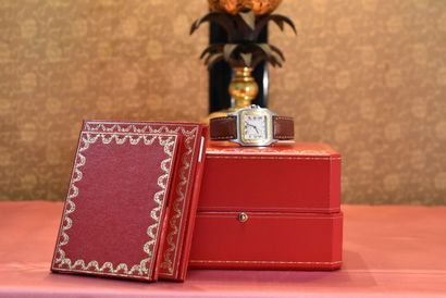 CARTIER. Santos square model. Men's watch...