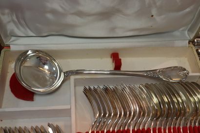 CHRISTOFLE. Marly model. Service in silver...