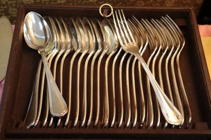 CHRISTOFLE. Spatours model. Service in silver...