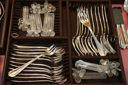 CHRISTOFLE. Spatours model. Service in silver...