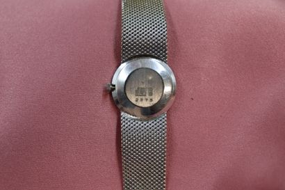EXACTUS. Montre de dame en or gris et lunette...
