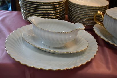 HAVILAND LIMOGES. White twisted porcelain...